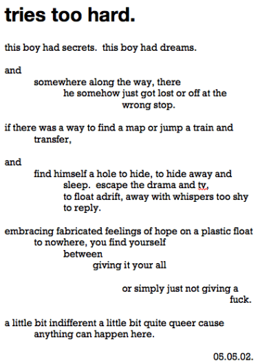 poetic ethnography::tantrums